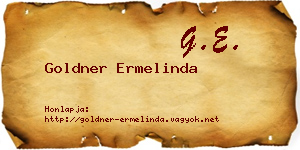 Goldner Ermelinda névjegykártya